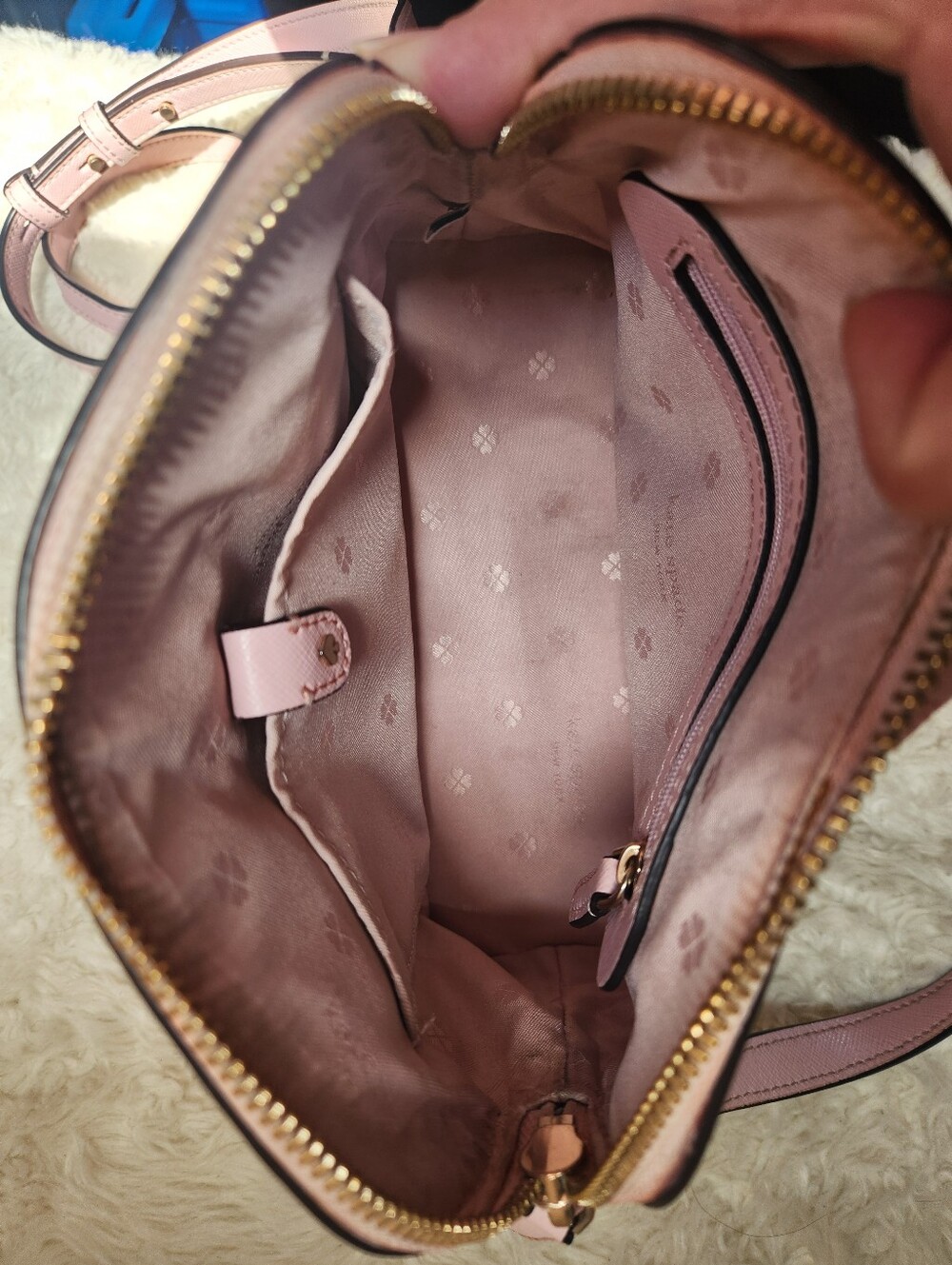 Kate Spade Louise Medium Dome Crossbody Bag Tutu Pink Saffiano Leather Y2K Chic - Picture 7 of 10